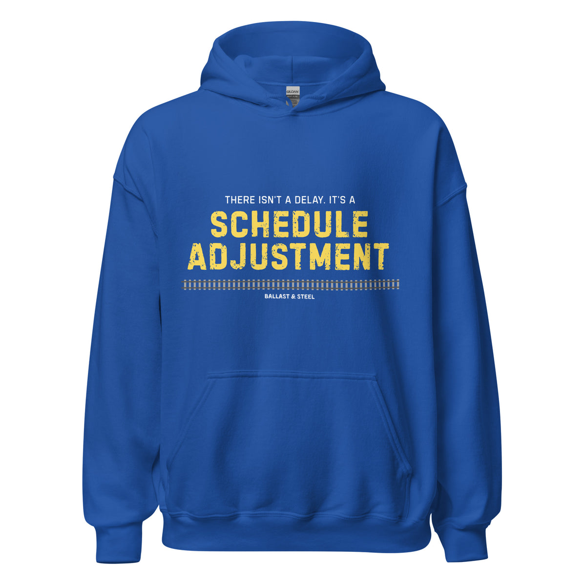 Schedule Adjustment hoodie in Royal, front