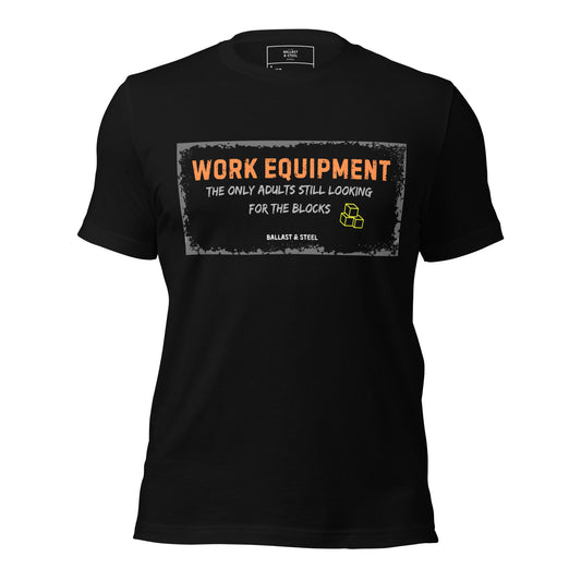 Work Equipment tee in Black, front