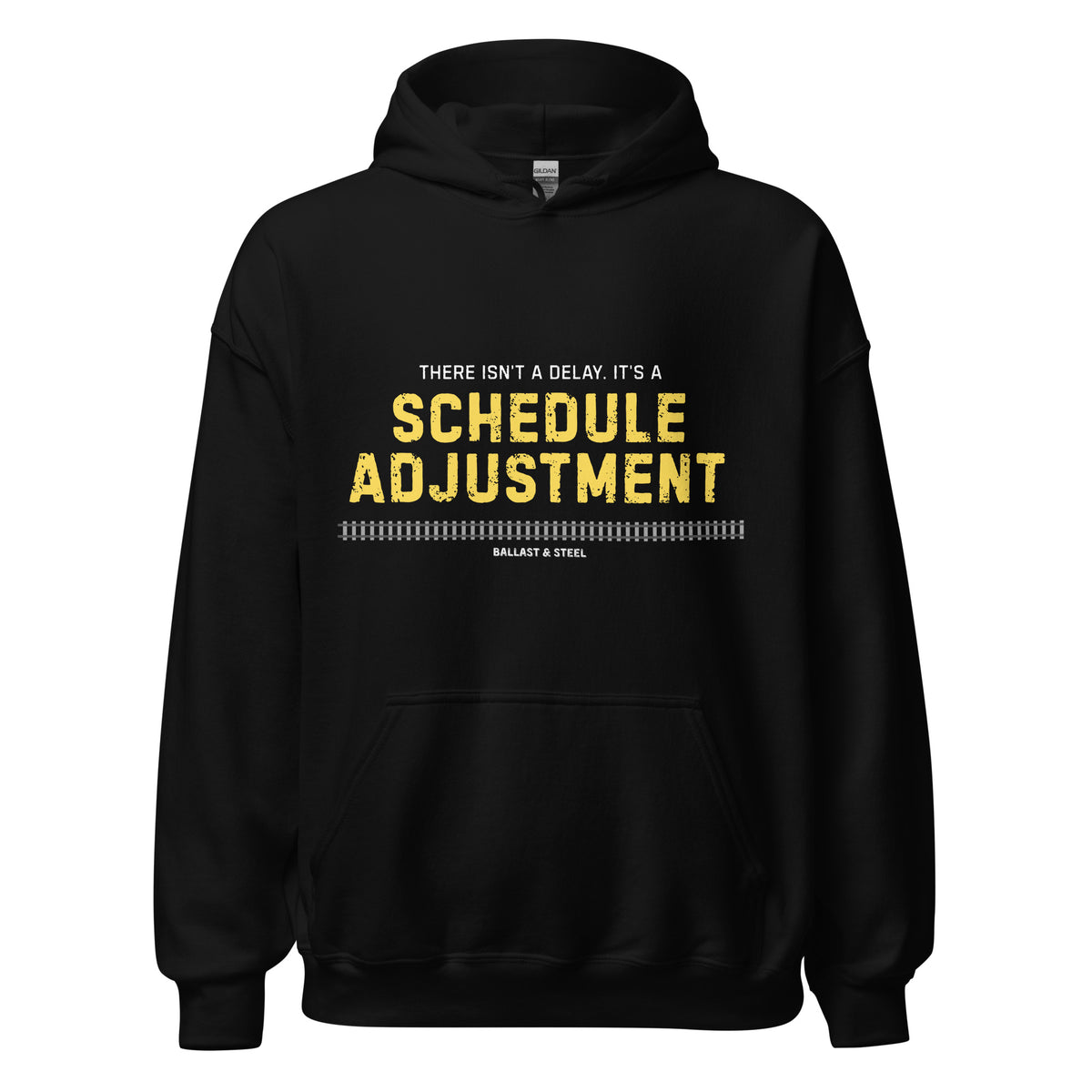 Schedule Adjustment hoodie in Black, front