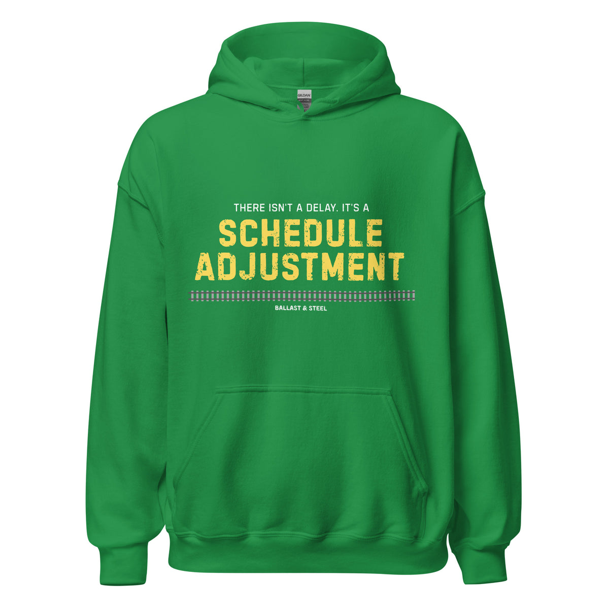 Schedule Adjustment hoodie in Irish Green, front
