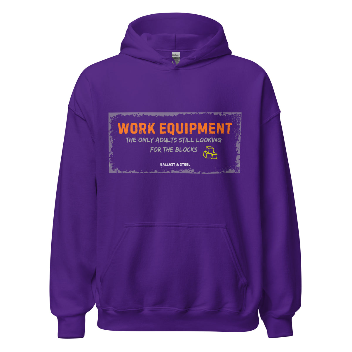Work Equipment hoodie in Purple, front