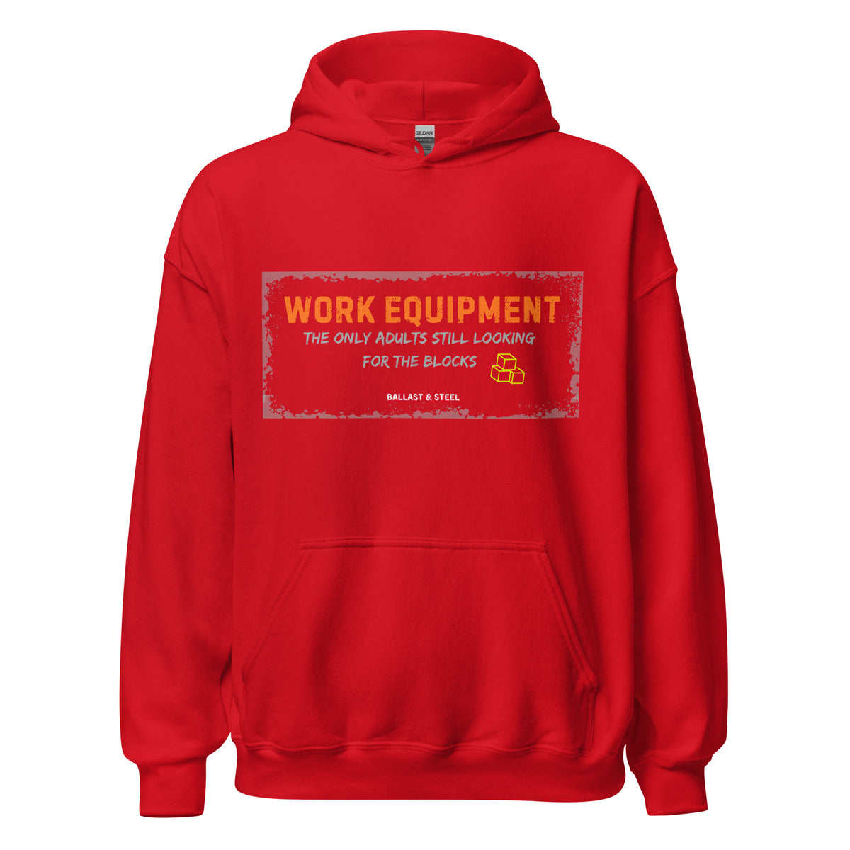 Work Equipment hoodie in Red, front