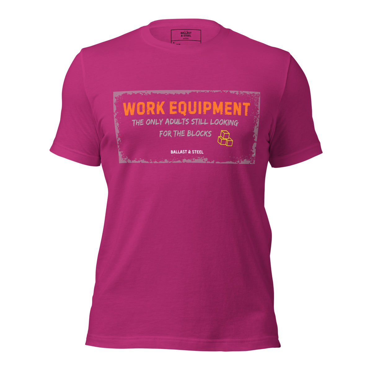 Work Equipment tee in Berry, front