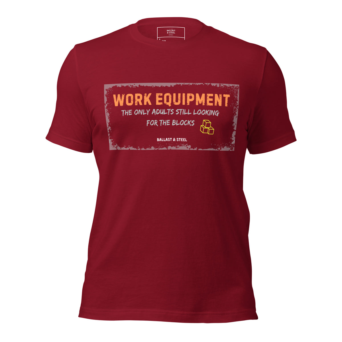 Work Equipment tee in Cardinal, front
