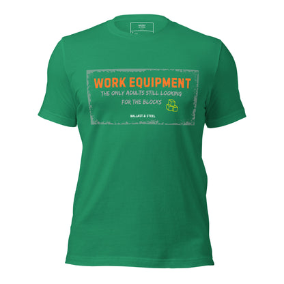 Work Equipment tee in Kelly, front
