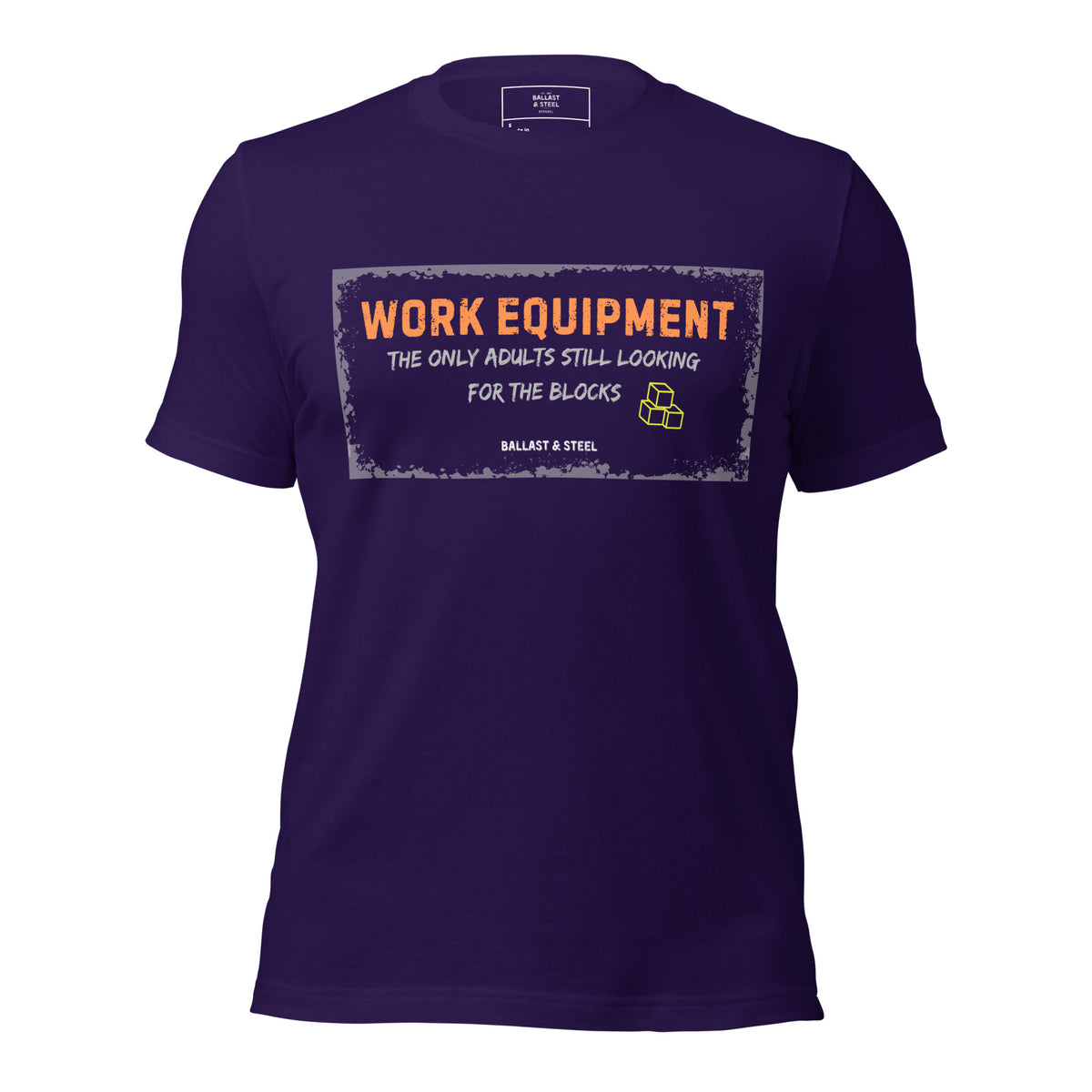 Work Equipment tee in Team Purple, front